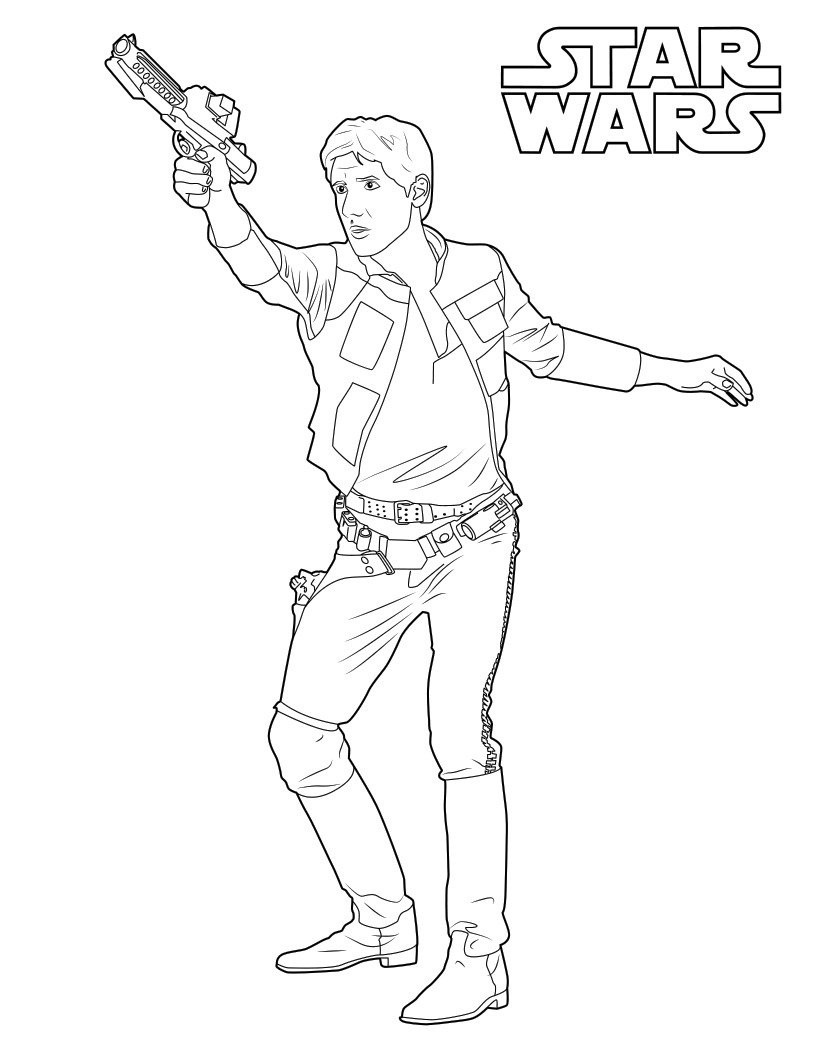 Han solo coloring pages