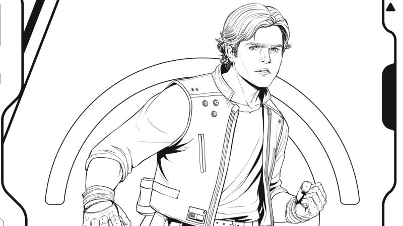 Han solo coloring page
