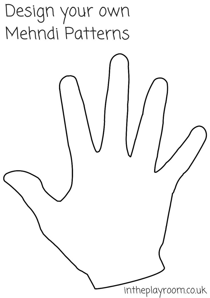 Mehndi hand loring pages and templates henna design printable beginner henna designs hand outline