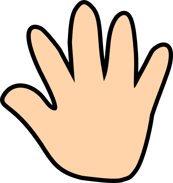 Left hand print colouring pages hand clipart think poster clip art