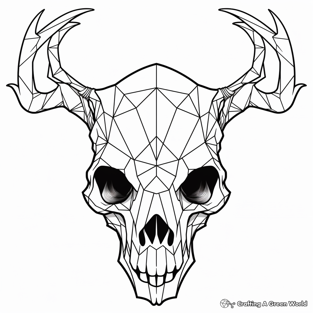 Deer skull coloring pages