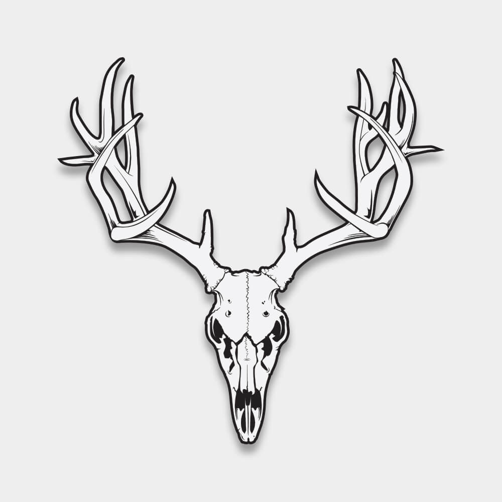 Shop whitetail deer skull decal revolution mfg