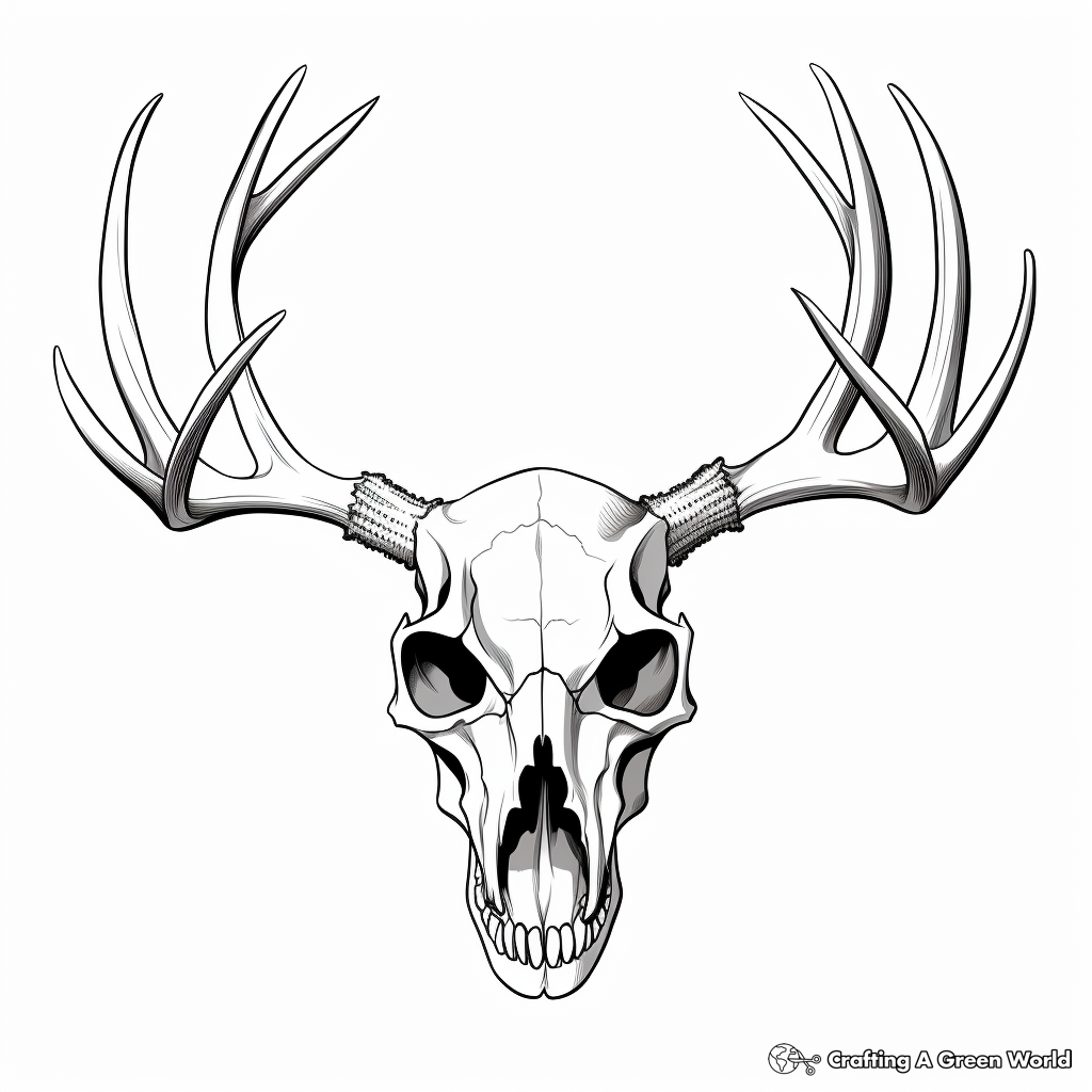 Deer skull coloring pages