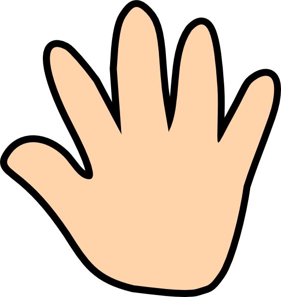 Left hand print colouring pages hand clipart think poster clip art