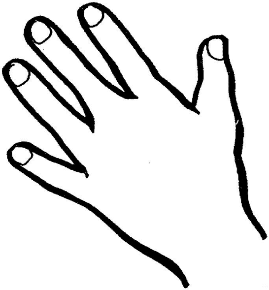 Hand colouring in clipart
