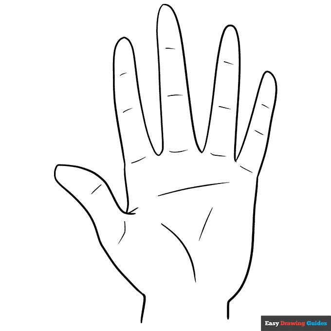 Anime hands coloring page easy drawing guides