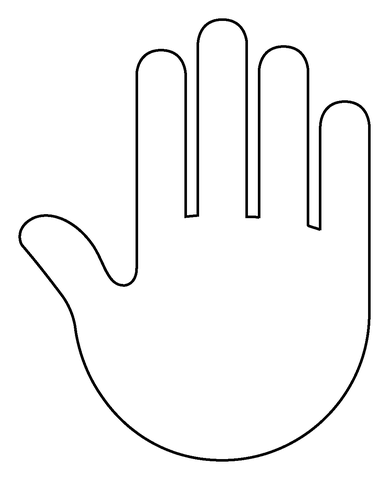 Raised back of hand emoji coloring page free printable coloring pages