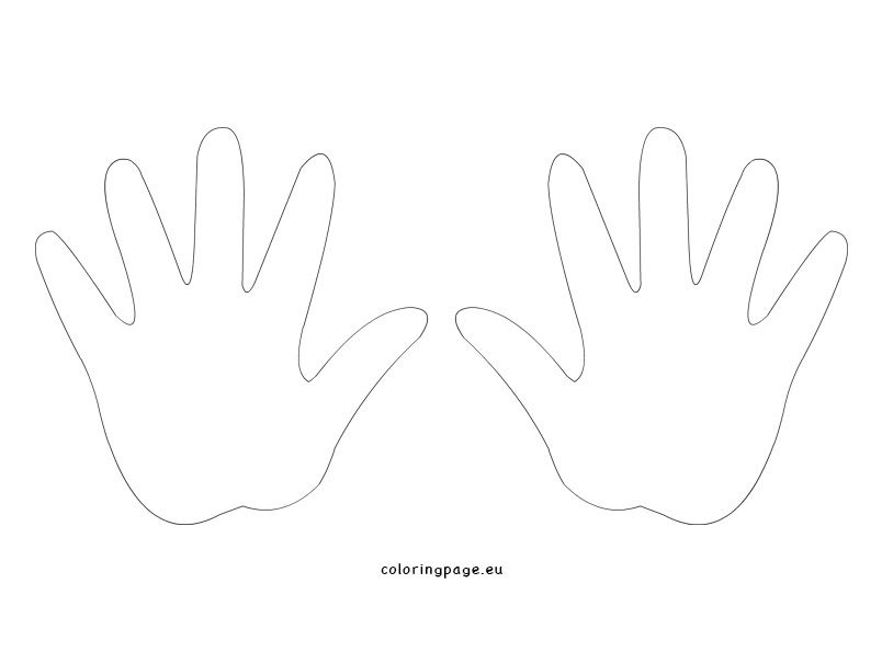 Printable hand template coloring page coloring pages templates printable free hand outline