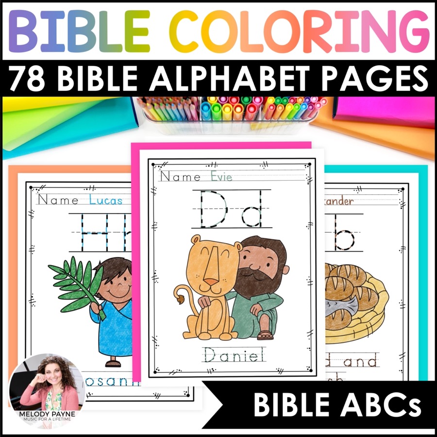 Bible coloring pages set