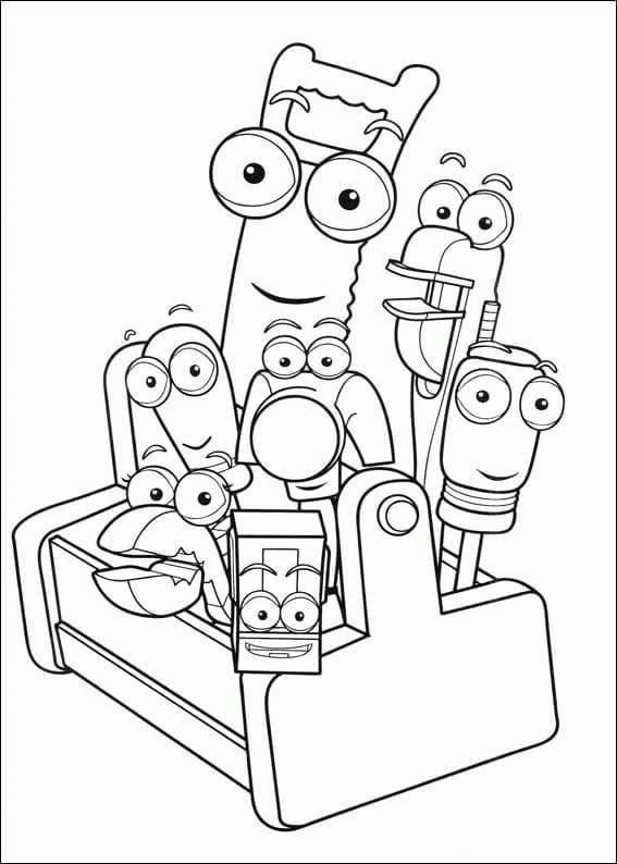 Tools from handy manny coloring page