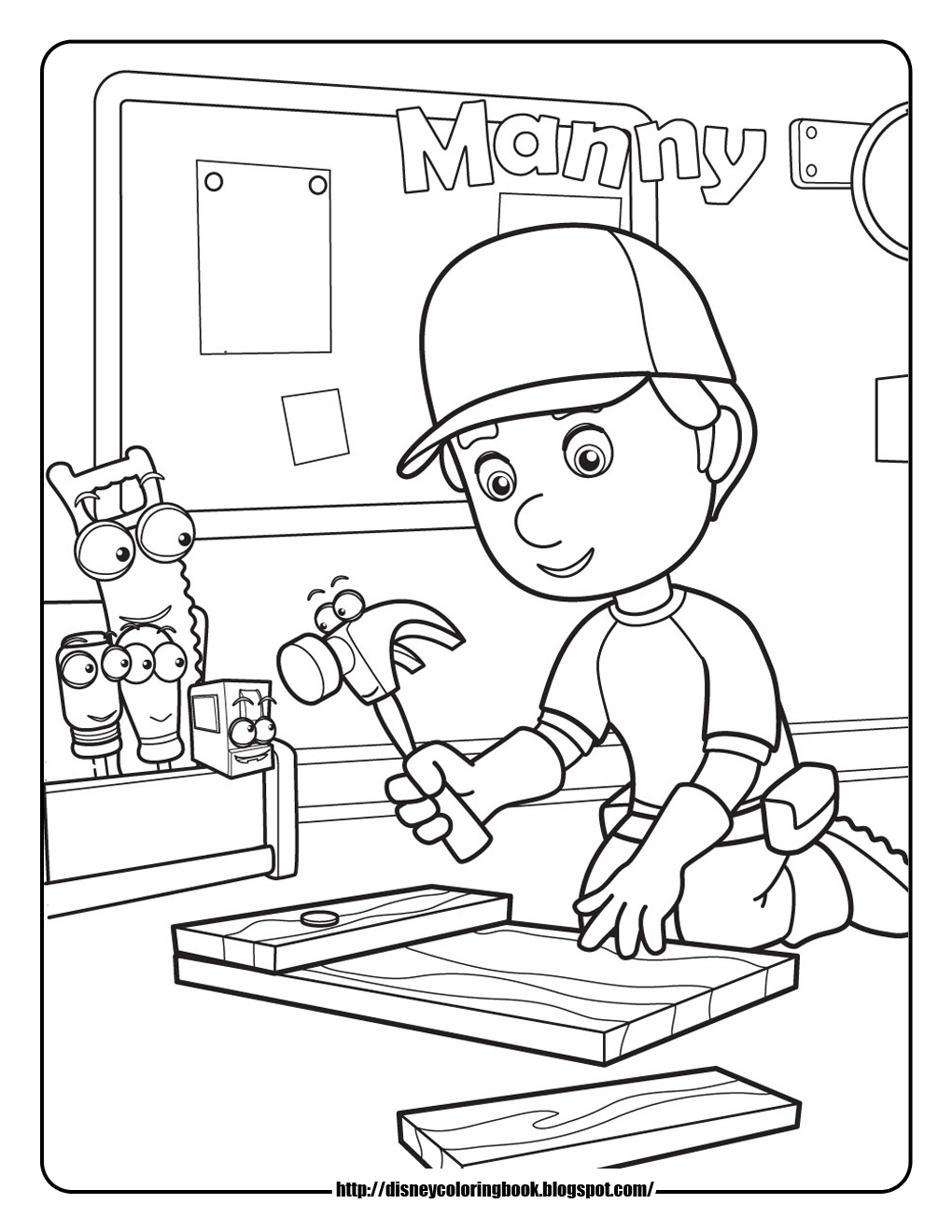 Disney coloring pages and sheets for kids handy manny free disney coloring sheets
