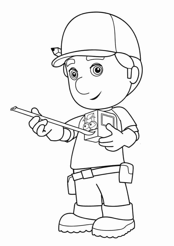 Print handy manny coloring page