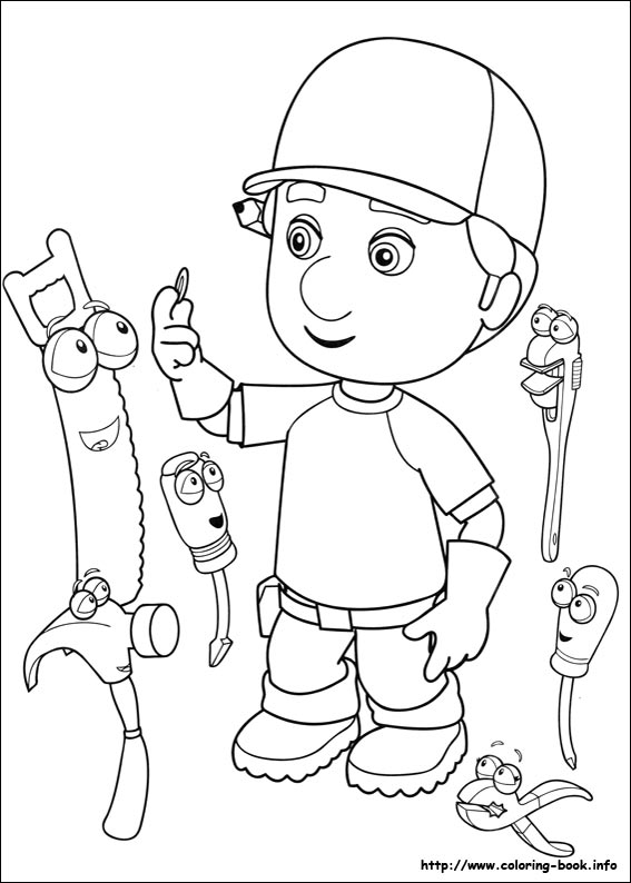 Handy manny coloring picture