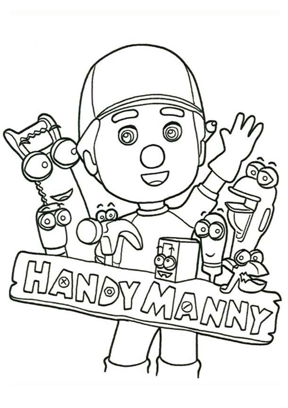 Coloring pages handy manny coloring page for kids