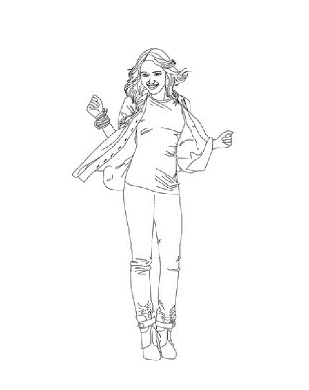 Free printable hannah montana coloring pages for kids