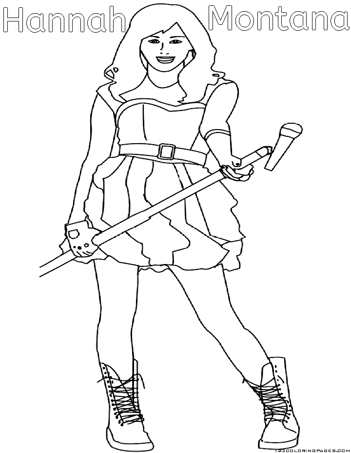 Hannah montana coloring pages