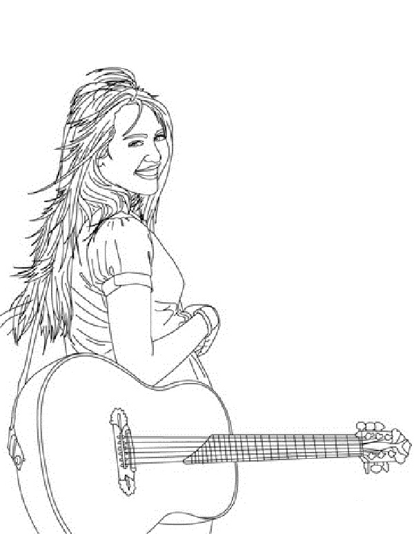 Free printable hannah montana coloring pages for kids