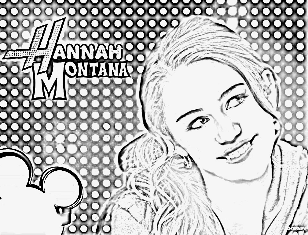 Best hannah montana coloring pages for kids