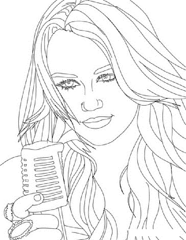 Free printable hannah montana coloring pages for kids