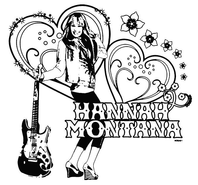 Hannah montana super coloring pages coloring pages