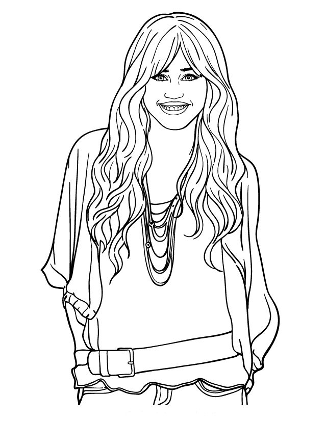 Free coloring pages hannah montana
