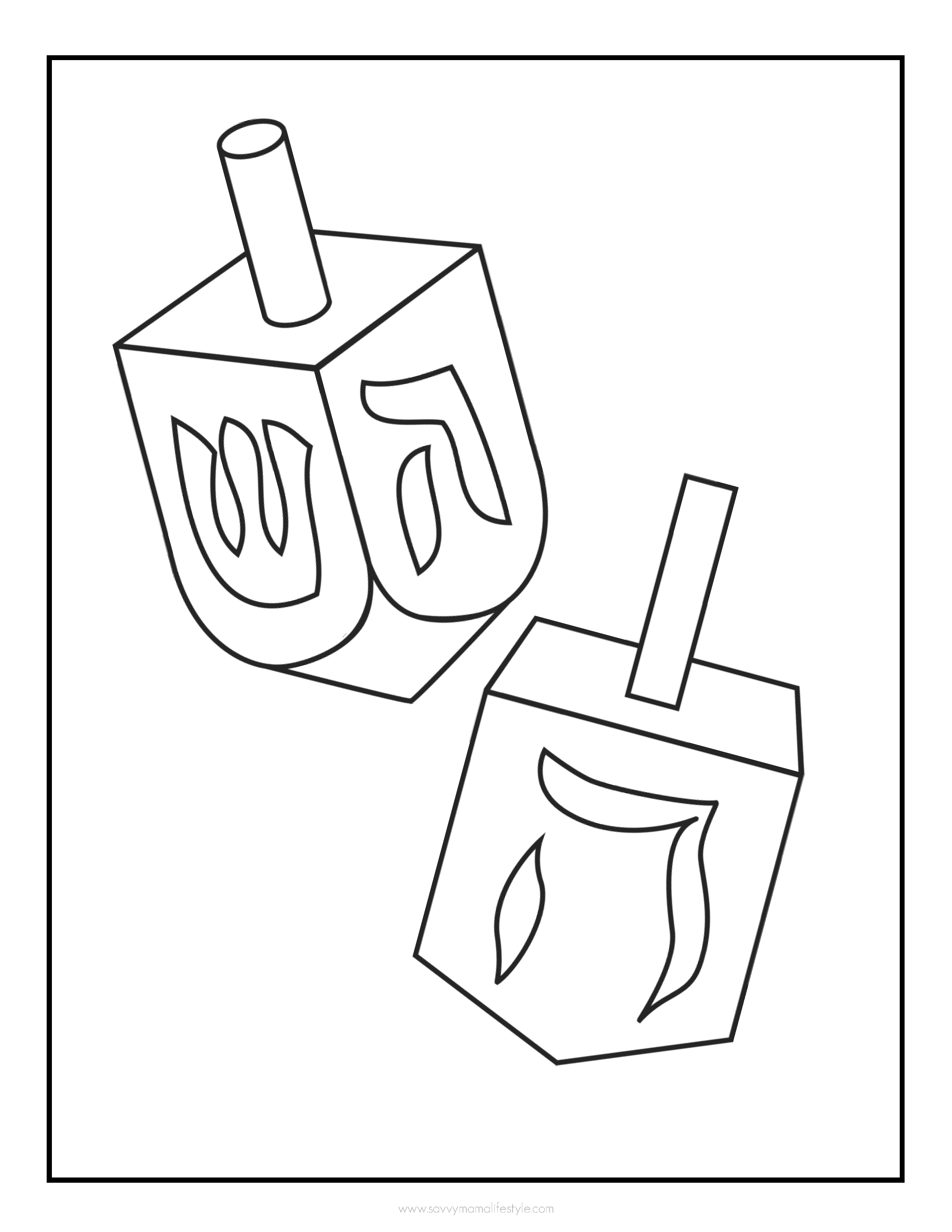 Printable hanukkah coloring pages bingo game cards