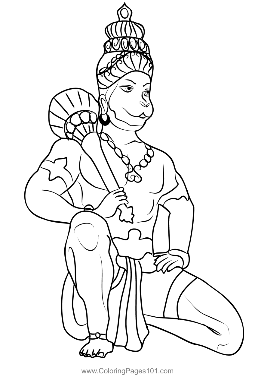 Hanuman ji colorg page buddhist art drawg colorg pages hanuman