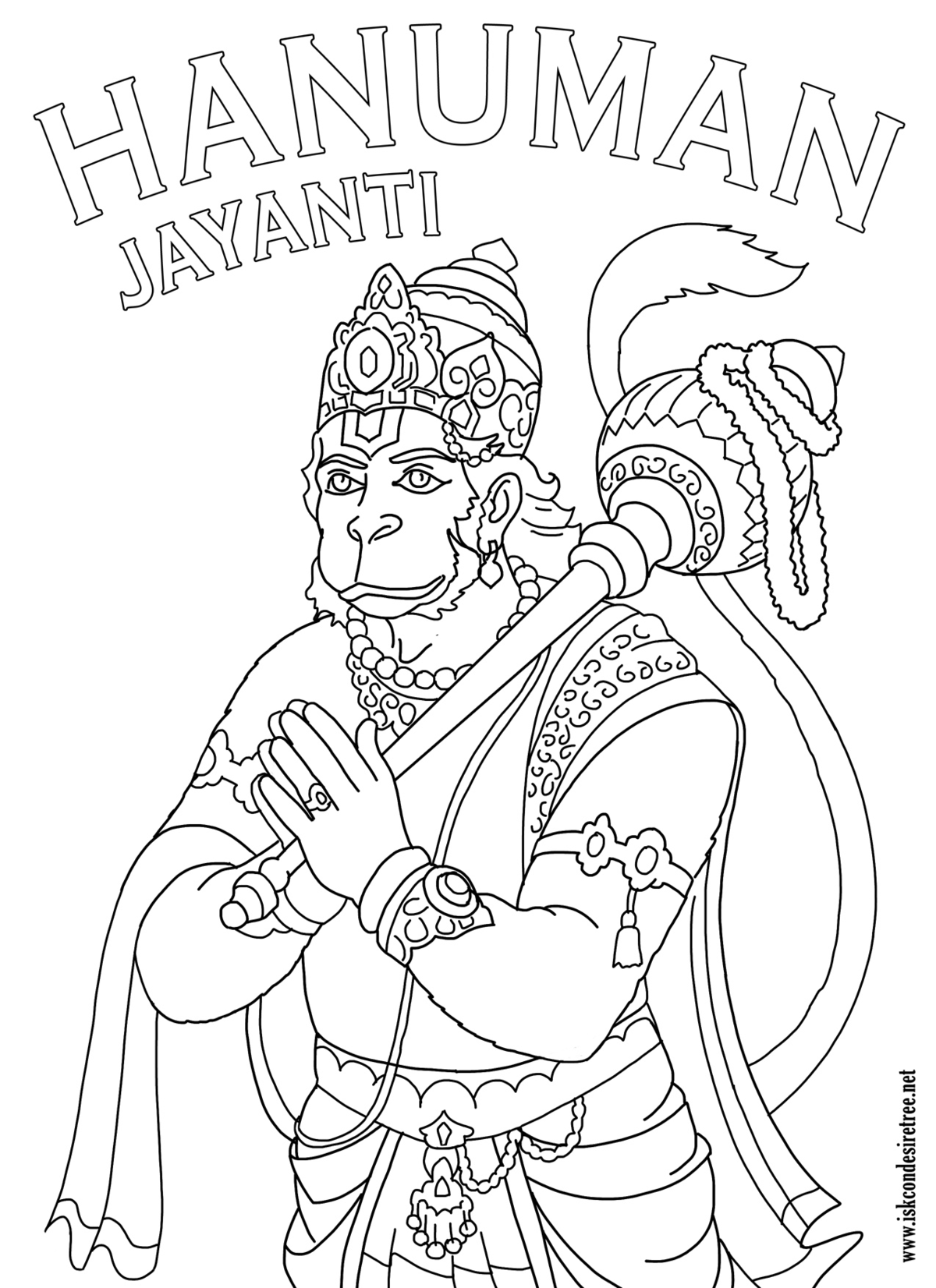 Kids colouring hanuman