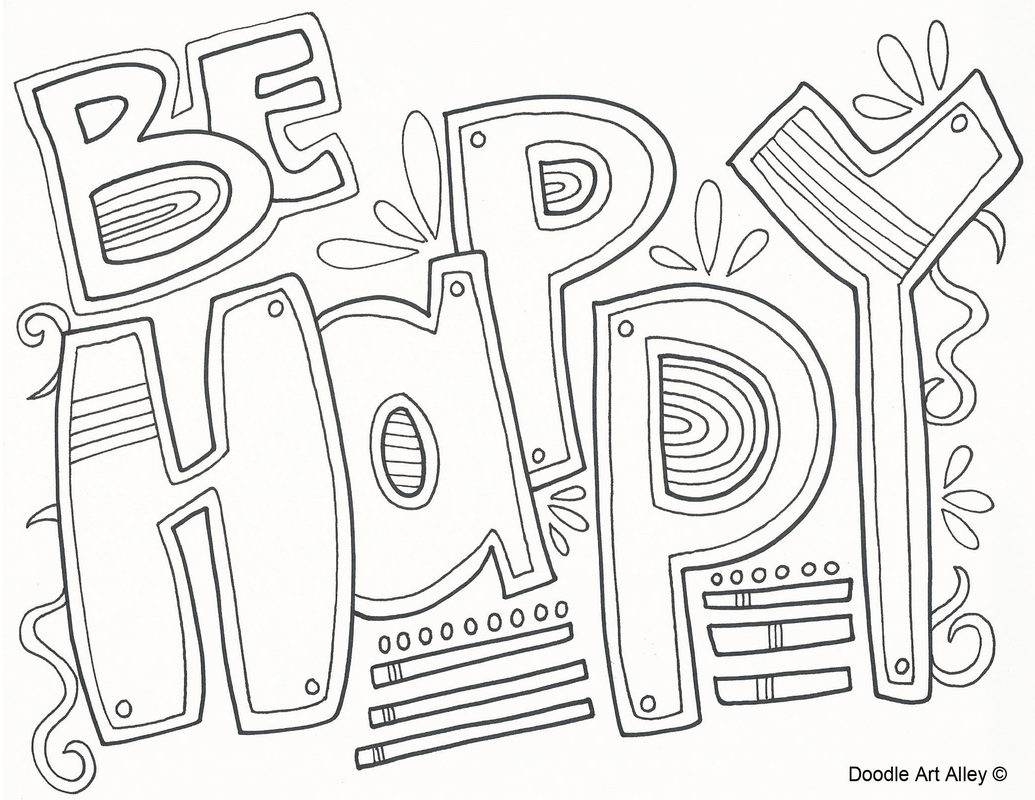 Happiness coloring pages