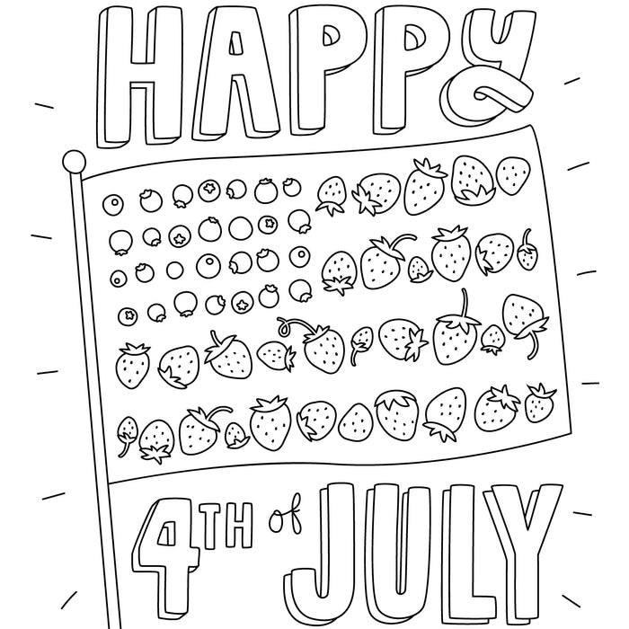 Free th of july coloring page