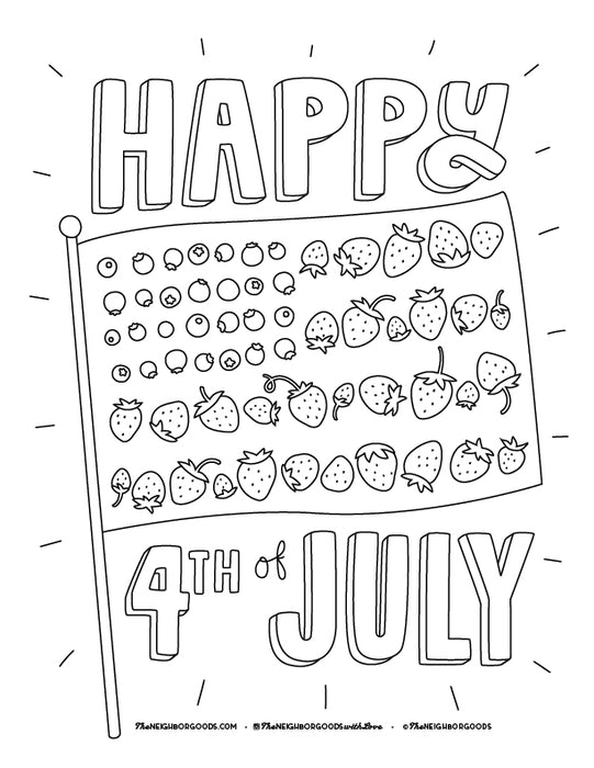 Free th of july coloring page