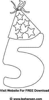 Number printable th birthday coloring page
