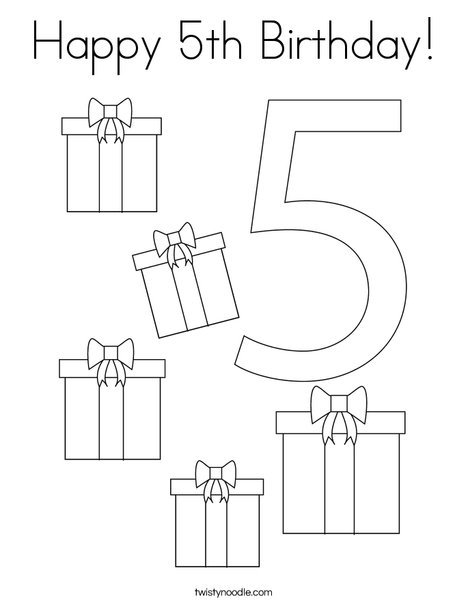 Happy th birthday coloring page