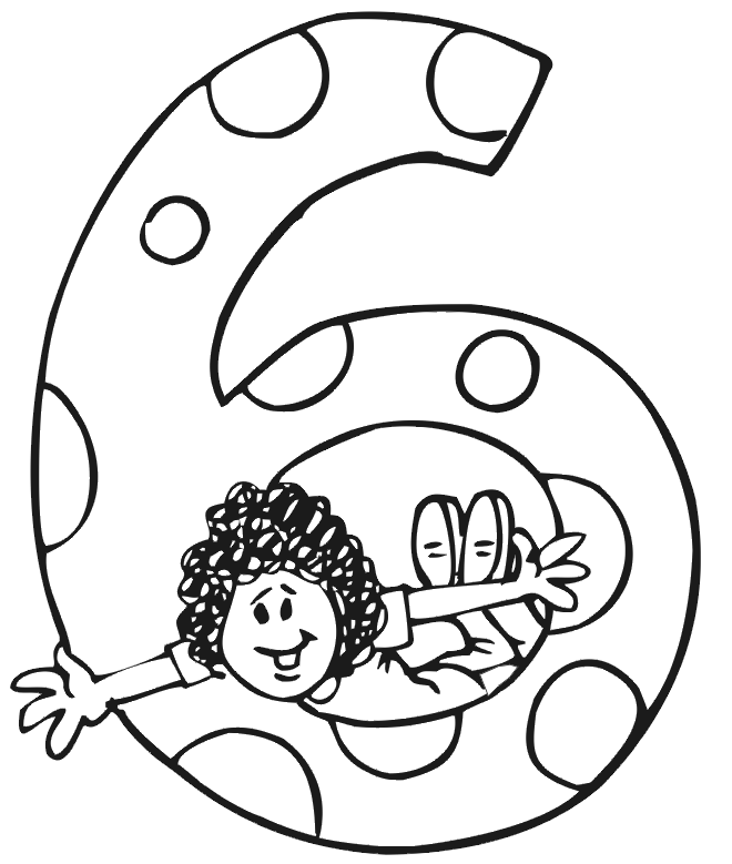 Birthday coloring page a girl jumping through a