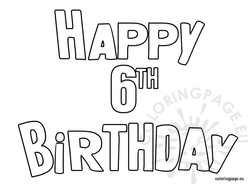 Happy birthday coloring page coloring page