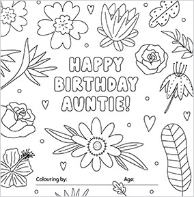 Auntie flowers birthday card funky pigeon ie