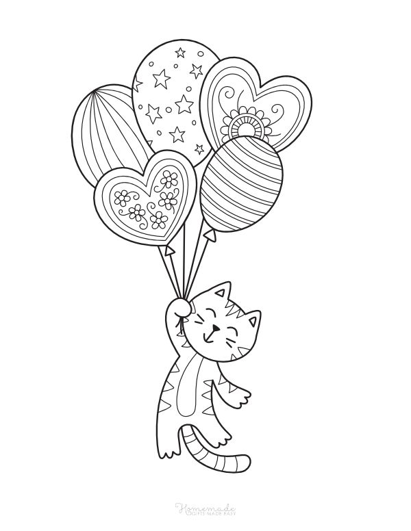 Free happy birthday coloring pages for kids happy birthday coloring pages cat coloring page birthday coloring pages