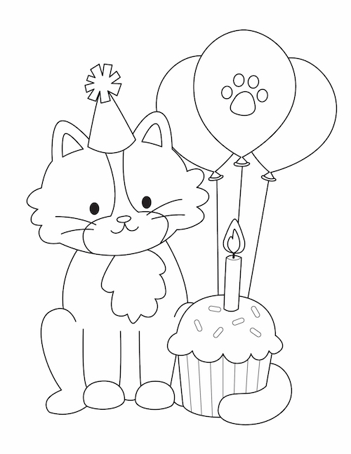 Happy birthday coloring pages