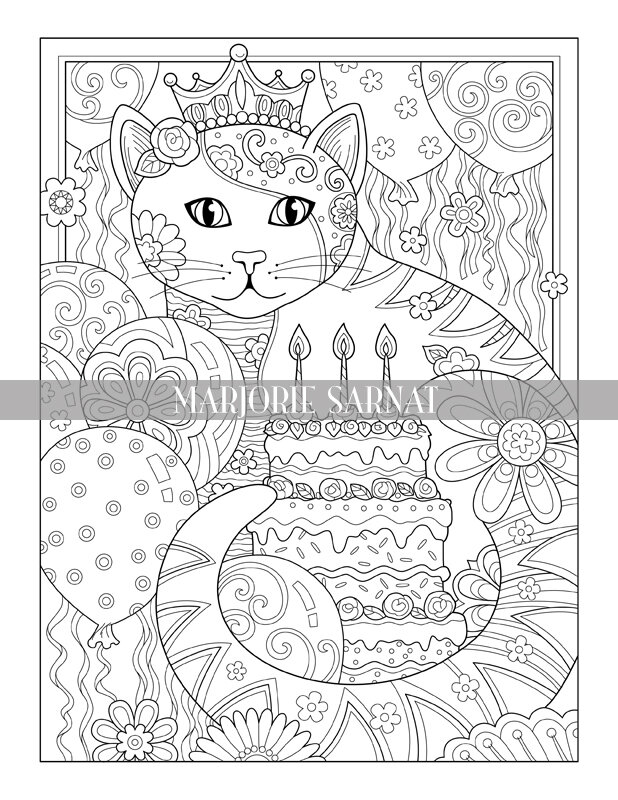 Happy birthday â marjorie sarnat design illustration