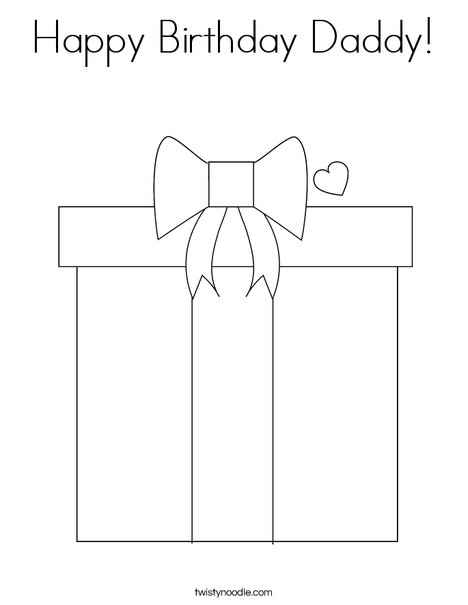 Happy birthday daddy coloring page