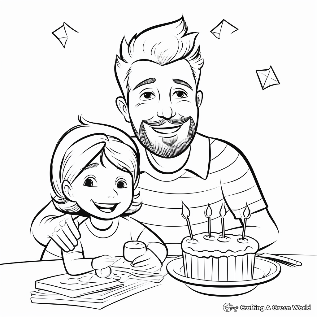 Happy birthday dad coloring pages