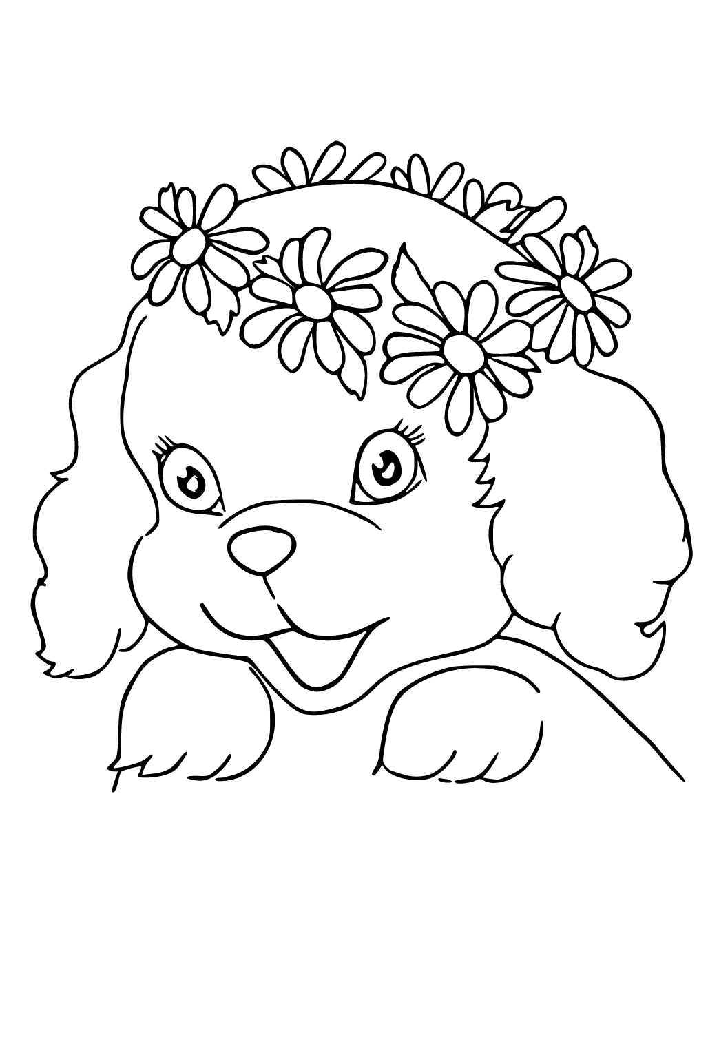 Free printable happy birthday dog coloring page for adults and kids