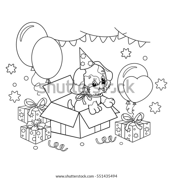 Hakuun coloring page outline cute puppy cartoon liittyvã vektorikuva rojaltivapaa