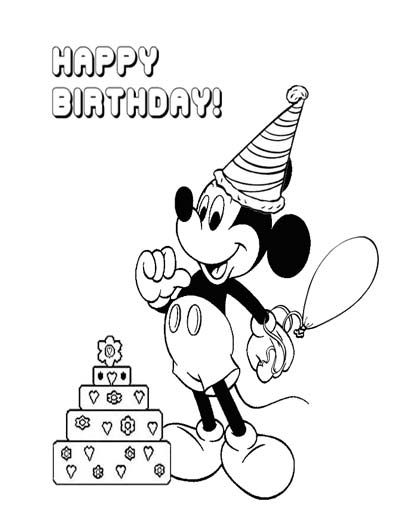 Mickey mouse coloring pages free mickey mouse coloring pages mickey coloring pages happy birthday mickey mouse