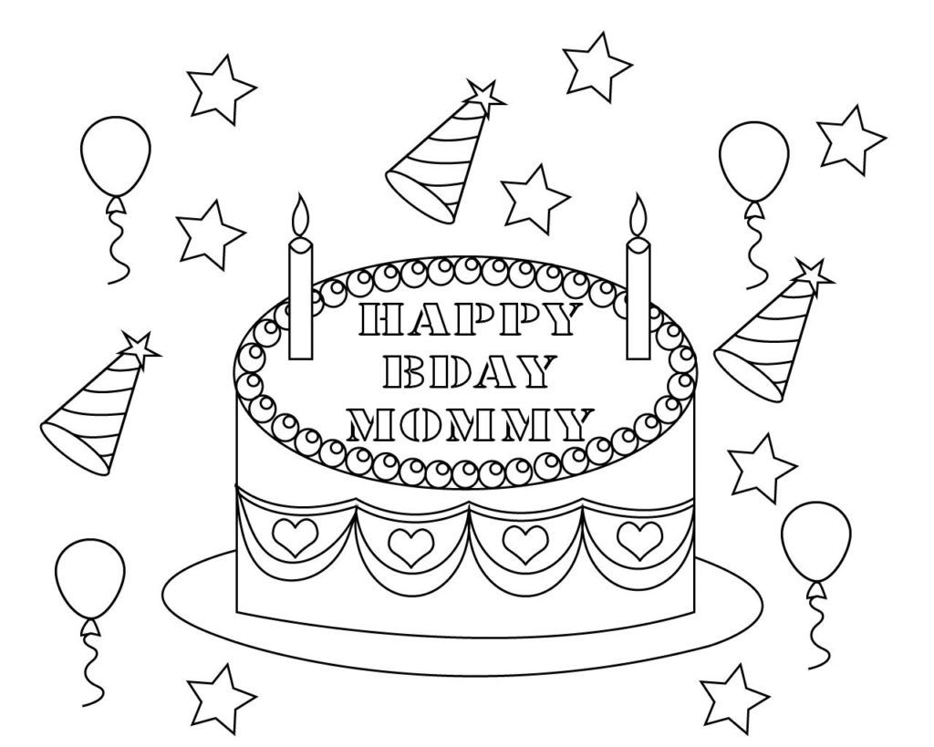 Happy birthday mummy colouring page happy birthday coloring pages birthday coloring pages mom coloring pages