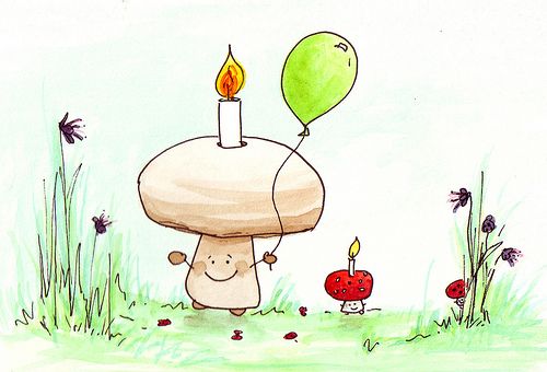 Birthday mushroom birthday card drawing happy birthday cards happy wishes