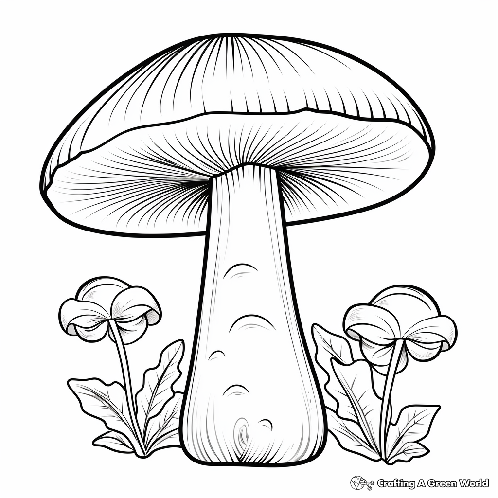 Mushroom coloring pages