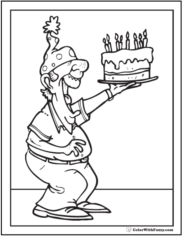 Birthday coloring pages â printable and digital coloring pages