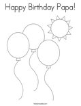 Happy birthday papa coloring page