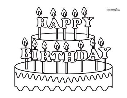 Happy birthday coloring pages â printable coloring pages